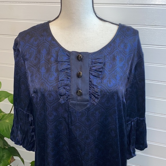 Marc by Marc Jacobs navy and black blouse M - Picture 2 of 13